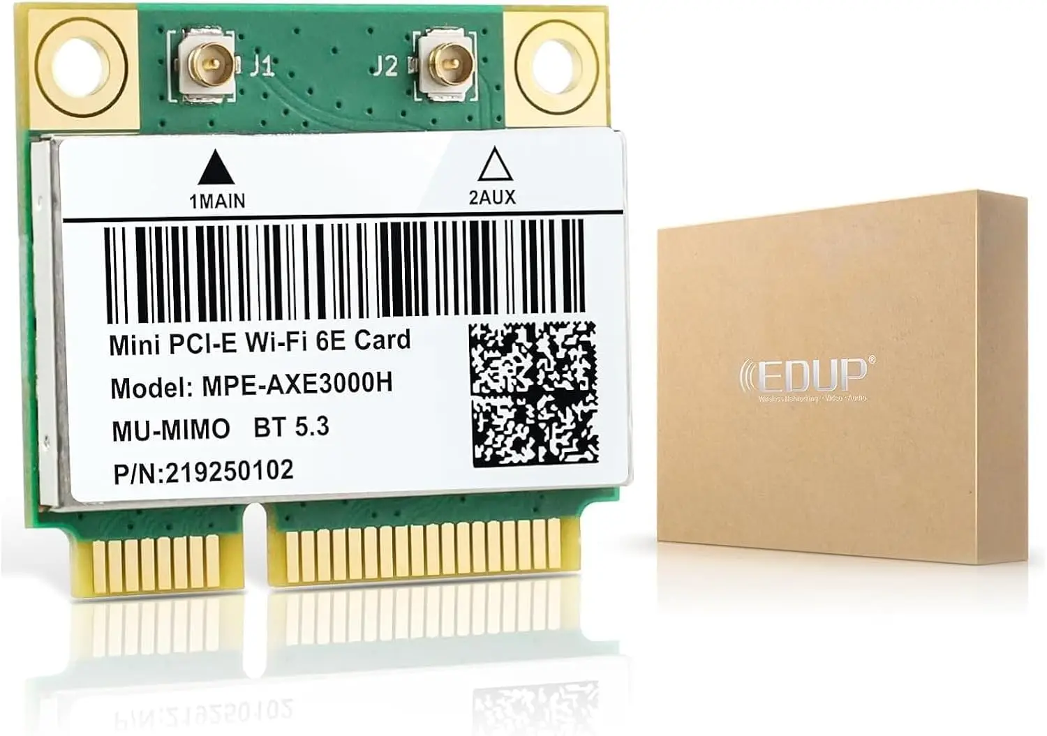 Wi-Fi 6E Laptop Wireless Card, Tri-Band Mini PCIe Adapter with Bluetooth 5.3 for Windows/Linux