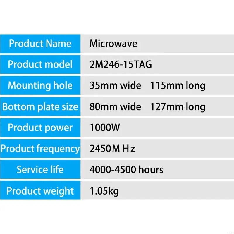 Achieve Better Heat Dissipation Magnetron 2M246-15TAG for Microwave Oven Repair Part Efficient Heating Easy Installation N58D