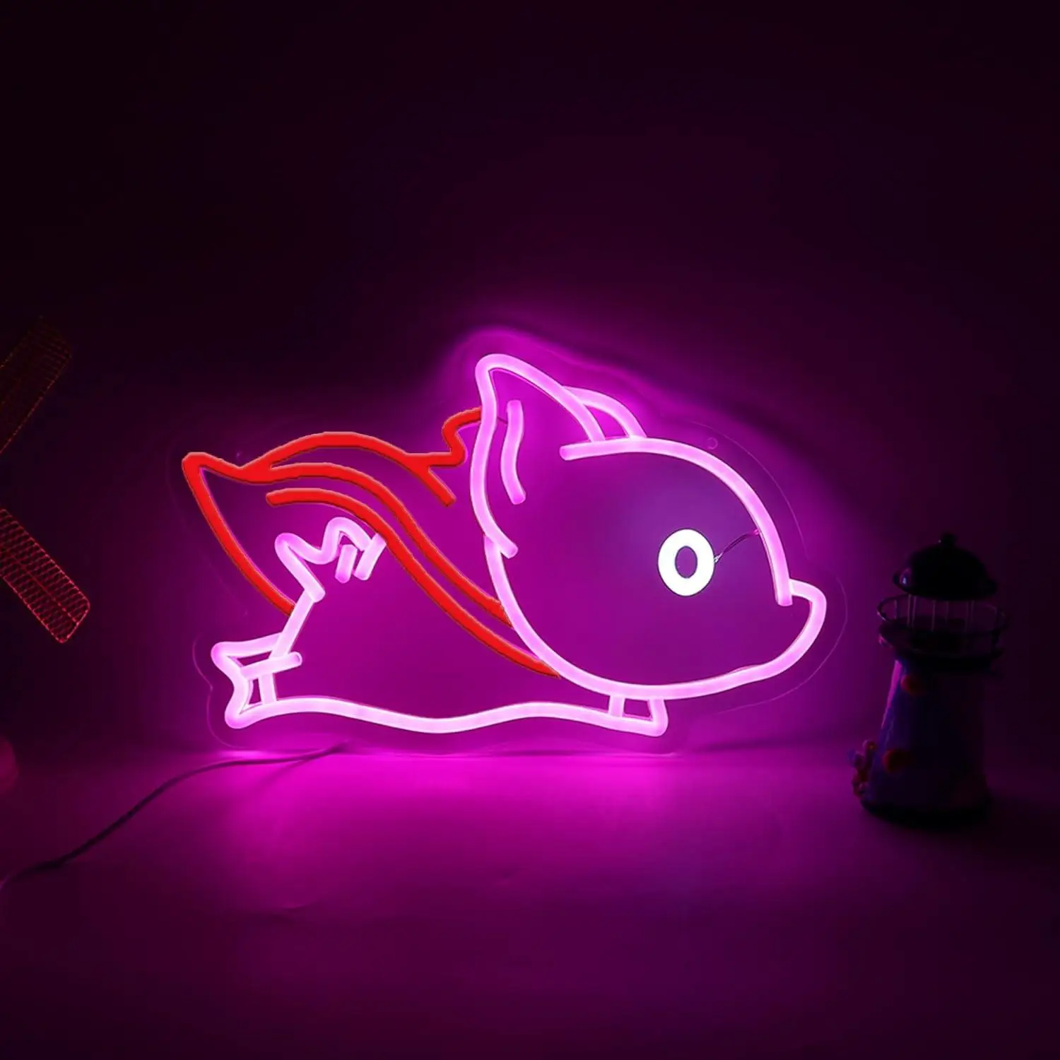 

Неоновая вывеска «Супергеройский плащ и летающий поросёнок» с USB-подсветкой и регулировкой яркости для детской комнаты, яслей, детского сада, спальни. Специальный подарок для детей.