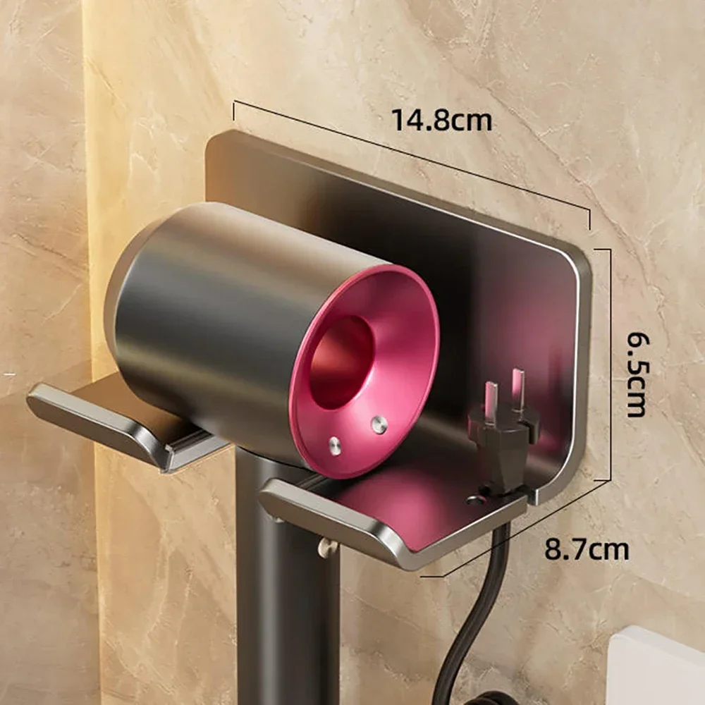 Hair Dryer Holder For Dyson Wall Mounted Hair Straightener Stand Nail-free Hair Dryer Support Bathroom Organizer Storage Shelf