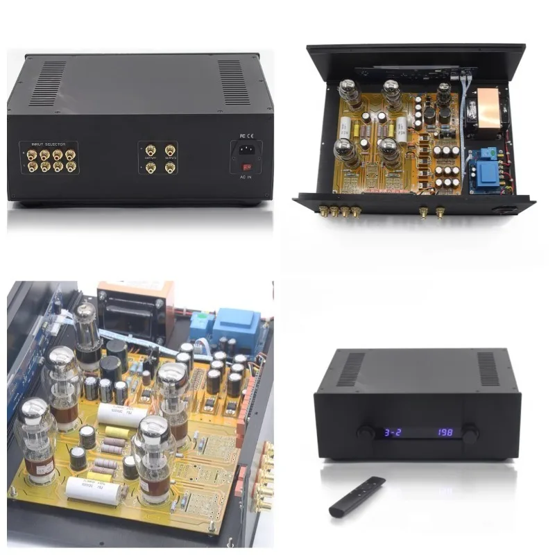 

Tube Preamplifier Remote Relay 1024 Steps Amp Audio Preamp HiFi AE1 Stereo 6SN7 +5Y3