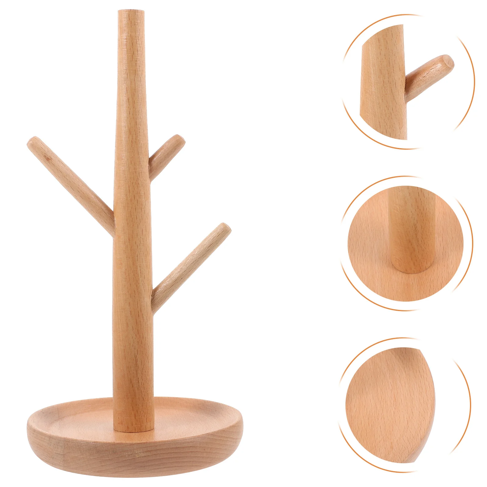 

Jewelry Stand Multifunctional Watch Holder Rack Storage Desk Display Wood Bracelet Compact