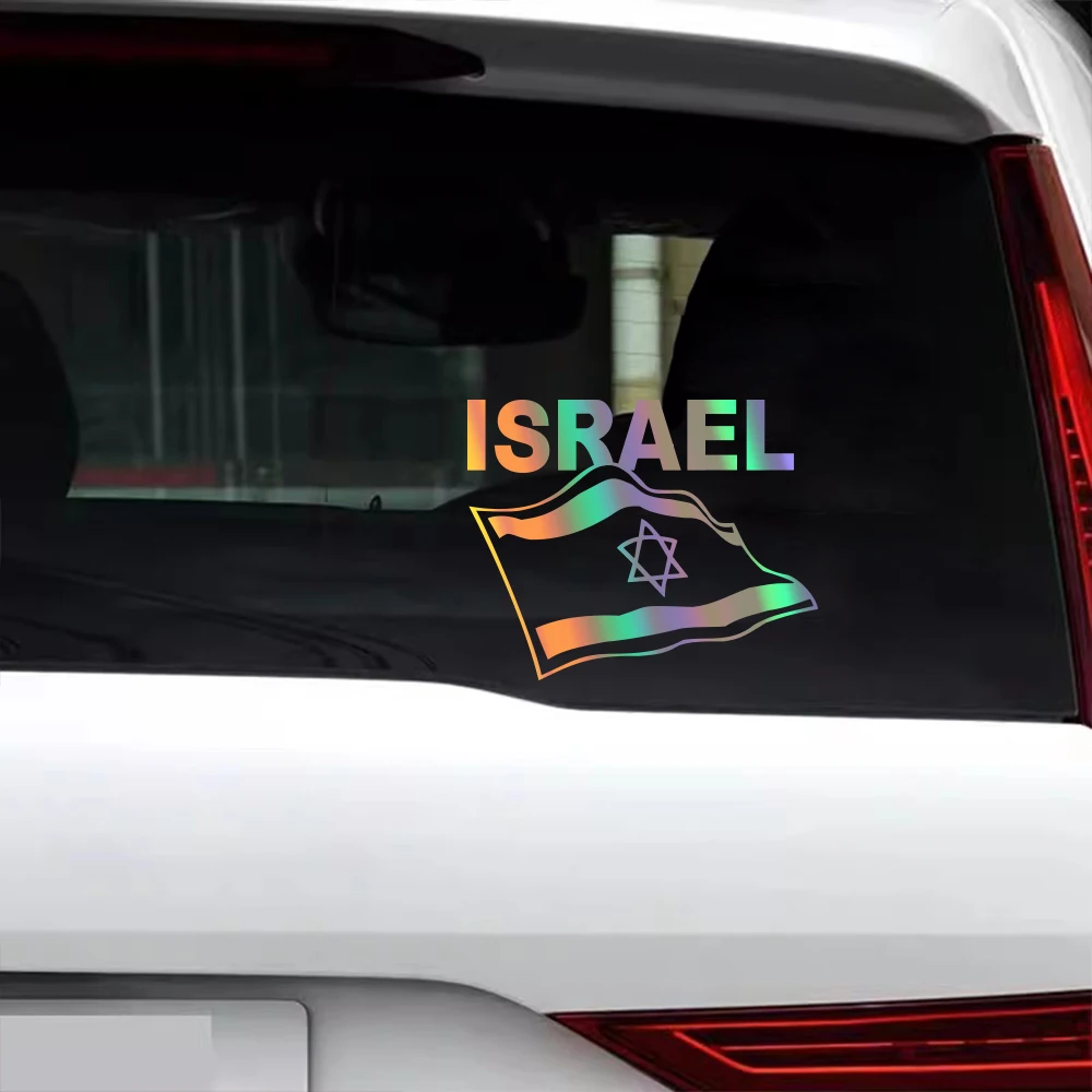 

Israeli Flag Stickers Auto Motorcycle Decoration Reflective Vinyl Decal PVC Sticker Waterproof Styling Decals Car Accessories