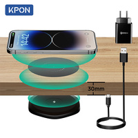 KPON Invisible Wireless Charger 30mm Under Table QI Charger Furniture Desk Wireless Charging Station for iPhone 14/13/12/11/X/8