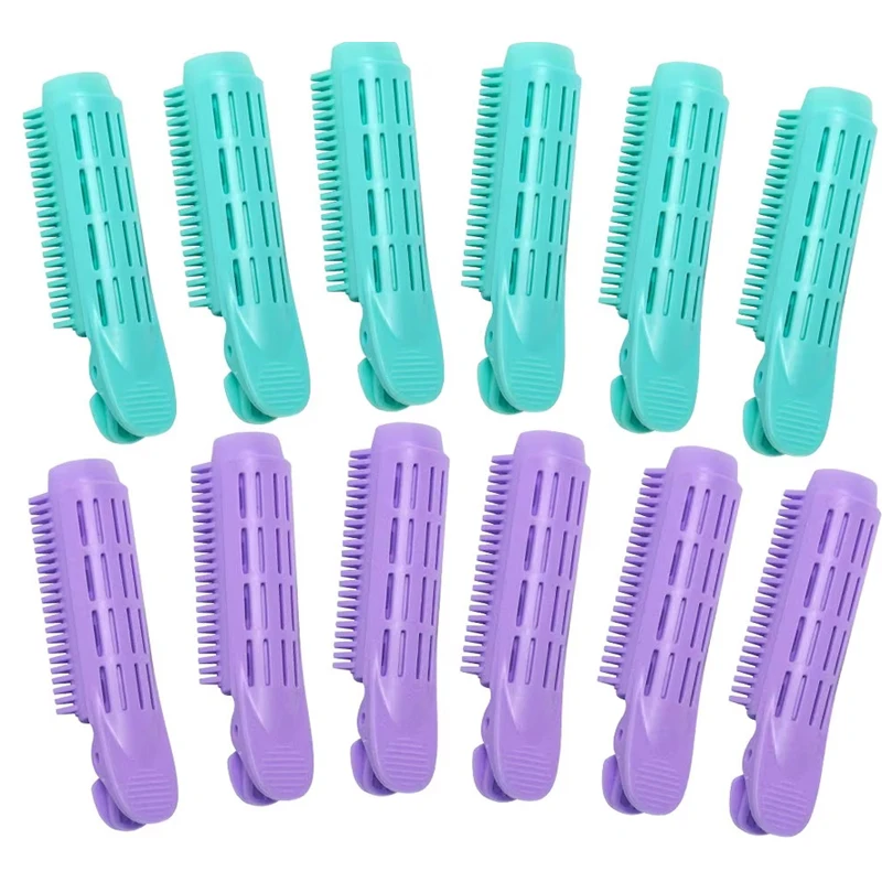 12Pcs Volumizing Hair Root Clip - Natural Fluffy Hair Curlers Rollers Clips - DIY Fluffy Clamps Rollers Hair Styling Tool