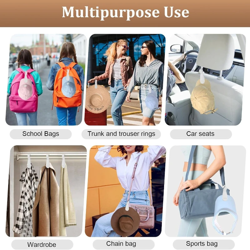 Magnetischer Silikon-Hutclip, tragbarer Reise-Hut-Halter für Tasche, Rucksack, Strand, breitkrempiger Sonnenhut, Anti-Verlust-Aufbewahrungszubehör – Detail 6