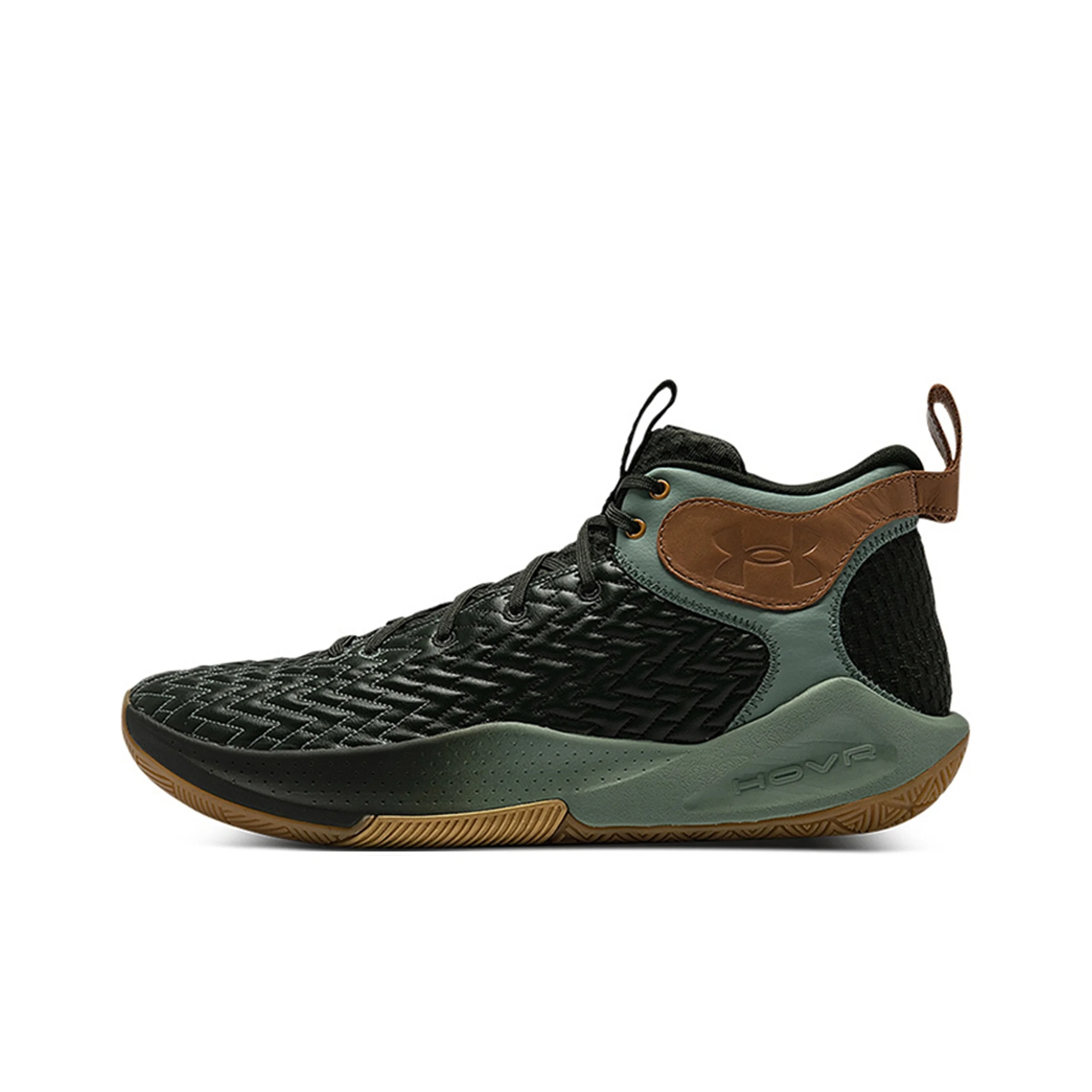 Under Armour Havoc 4 Basketball Shoes Unisex Mid Top Green/Black 3025995-300