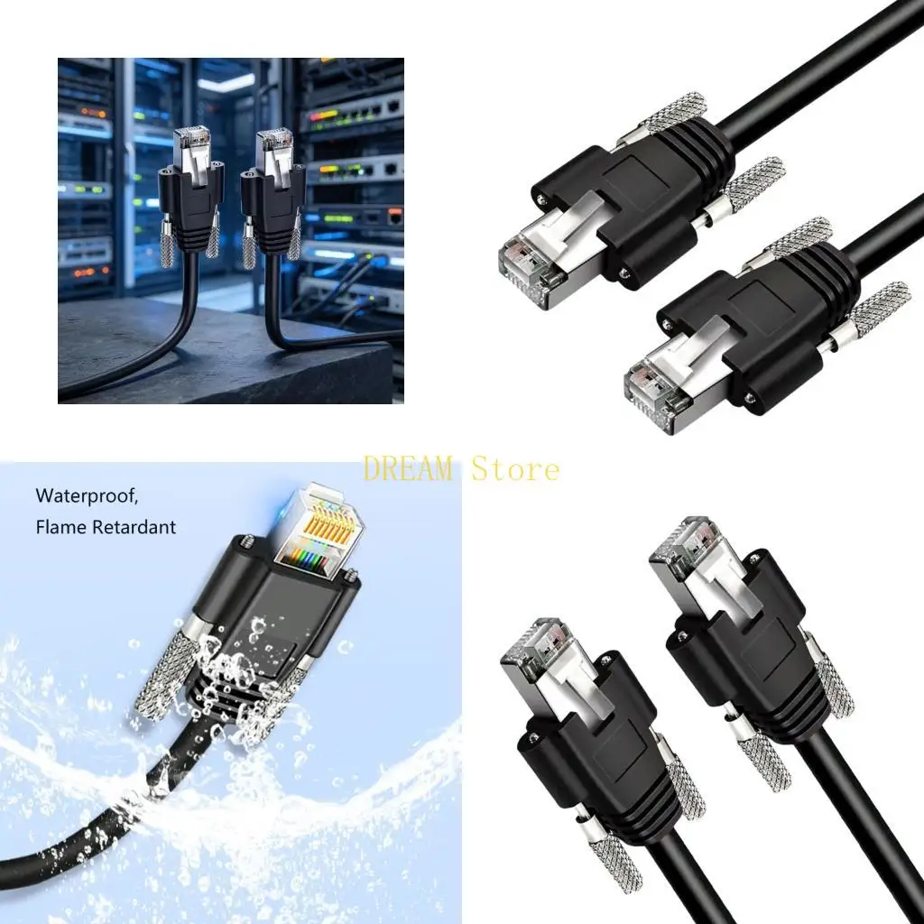 Locking Gigabit Ethernet Cable with Threaded RJ45 Ends and Moving-Use Drag-Chain Construction for Industrial Cameras Best Sale