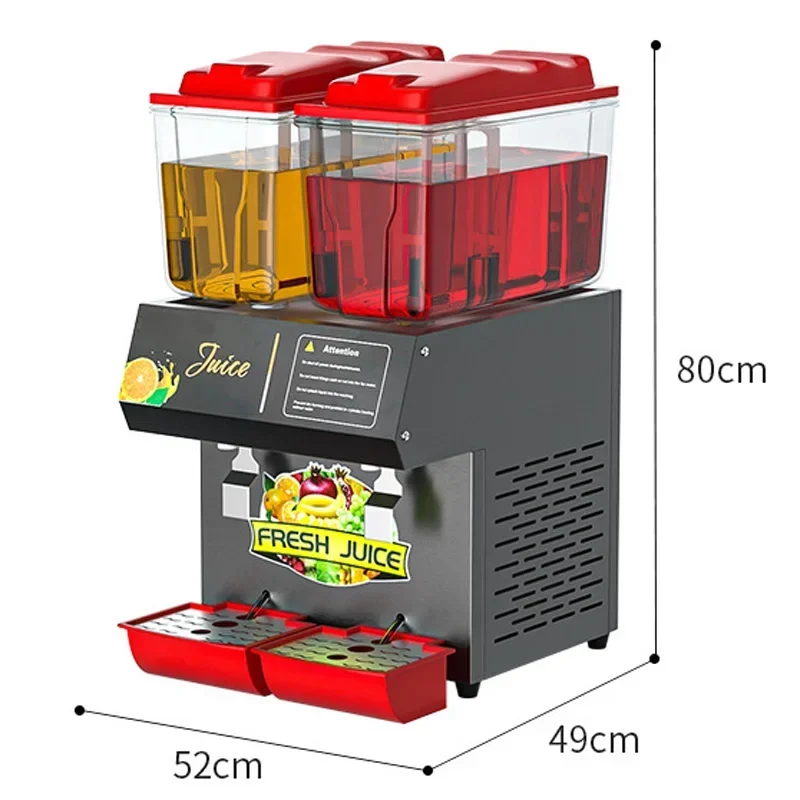 &36L Hot and Cold Beverage Refrigerator, Commercial Juicer, Soy Milk and Coffee Self-Service Beverage Machine, Dual-Tank Design