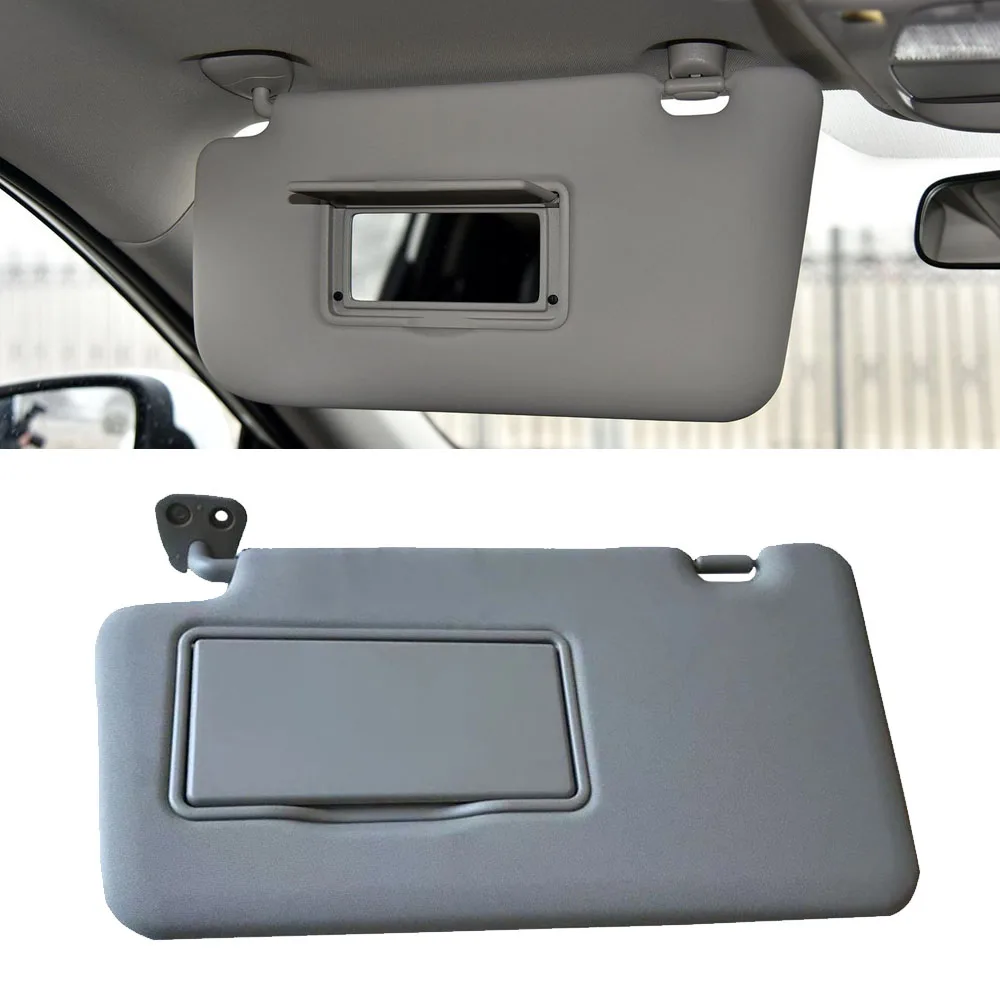 Roavia Car Accessories Gray Sunvisor with Makeup Mirror Light For Renault Koleos 08-16 Car Sun Visor Shade 964005494R 96401JY65A