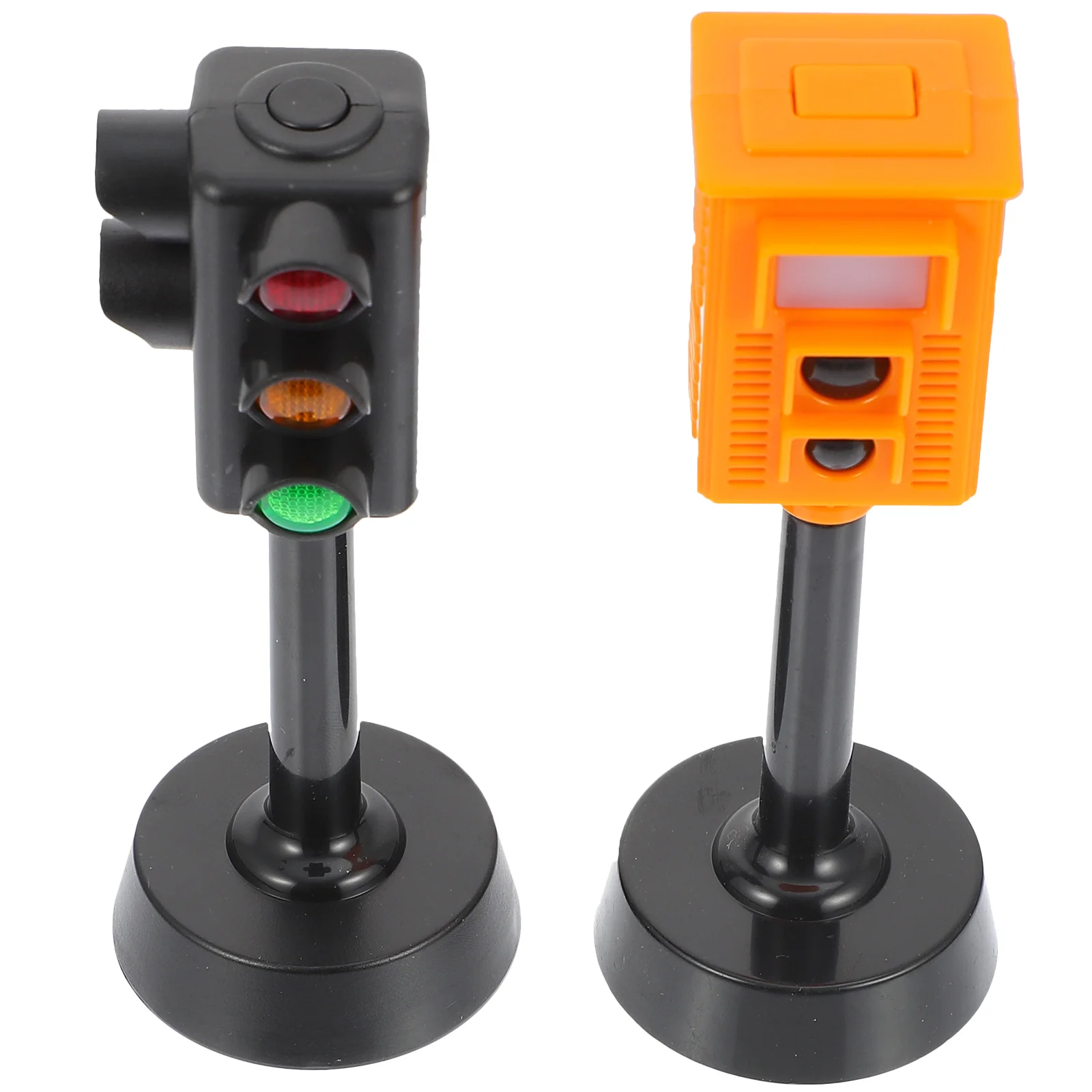 2 Pcs Traffic Light Toy Miniatures Toddler Car Toys Kids Playthings Signs Lamp Signals