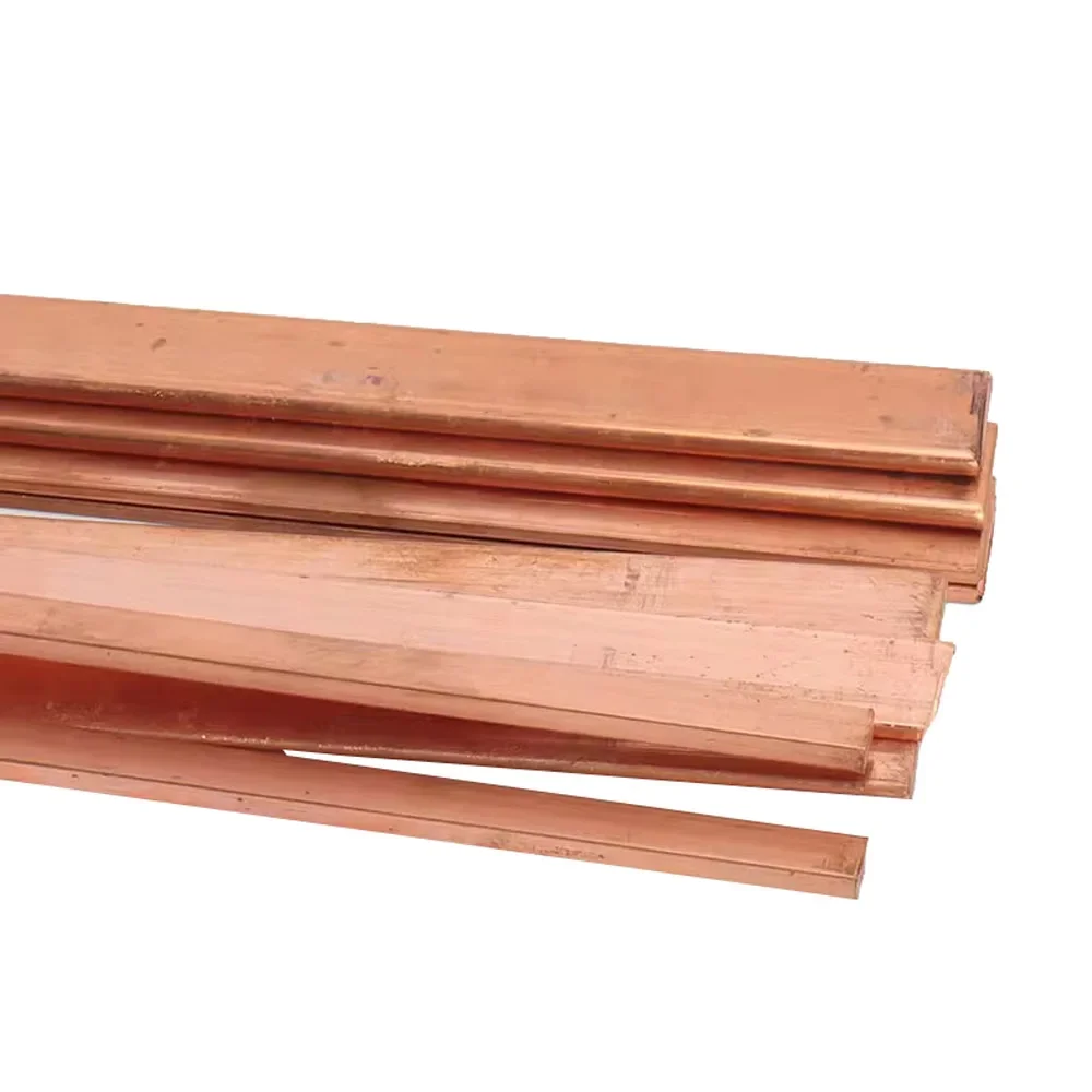 1pcs Length 100-500mm T2 Red Copper Flat Bar Strip Pure Copper Metal Plate CNC Home DIY Material Thickness 1/1.5/2/3/4/5/6/8mm