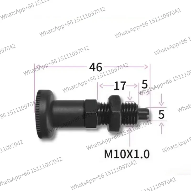 Stainless steel indexing pin carbon steel knob plunger pin fine tooth self-locking reset type M10M12M16M20 positioning pin