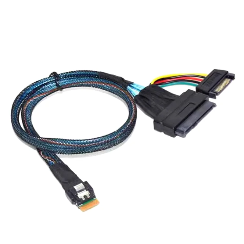 

Изысканный-U. 2/U. 3 кабеля для передачи данных, 50 см, Slimline SAS SFF-8654 4I к SFF-8639 U. 2-у. 3-х SSD-кабель для компьютера