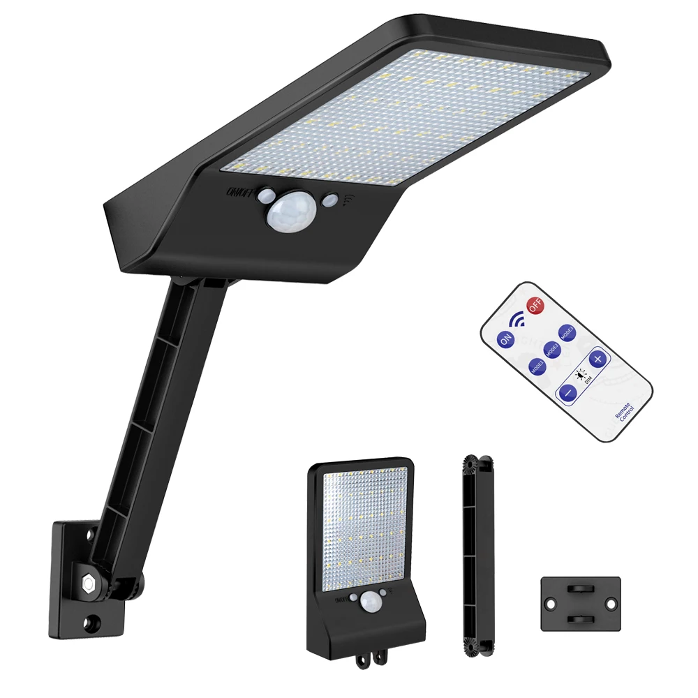 Solar Light Outdoor Waterproof IP65  Lamp 48pcs Leds 900LM   Street Wall  Security Spot Lighting