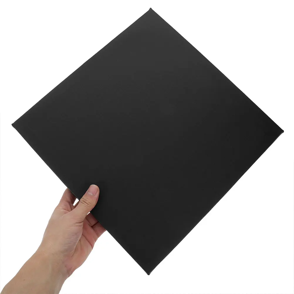 

Black Square Cotton Canvas Board for Oil Acrylic Watercolor Painting Drawing DIY Art Practice Stretched Painting Canvas
