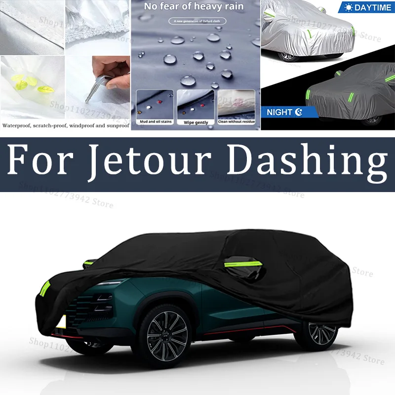 

For Jetour Dashing Car Cover Full Covers with Reflective Strip Dustproof UV Scratch-Resistant Sunscreen Protective cover