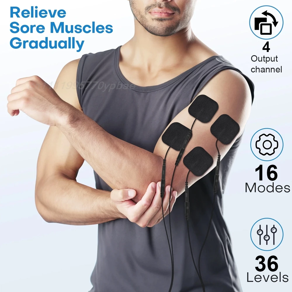 EMS Massage Device Masajeador TENS 4-Channel Portable Electronic Home Body Toning Muscle Recovery Equipment EMS Massage Device