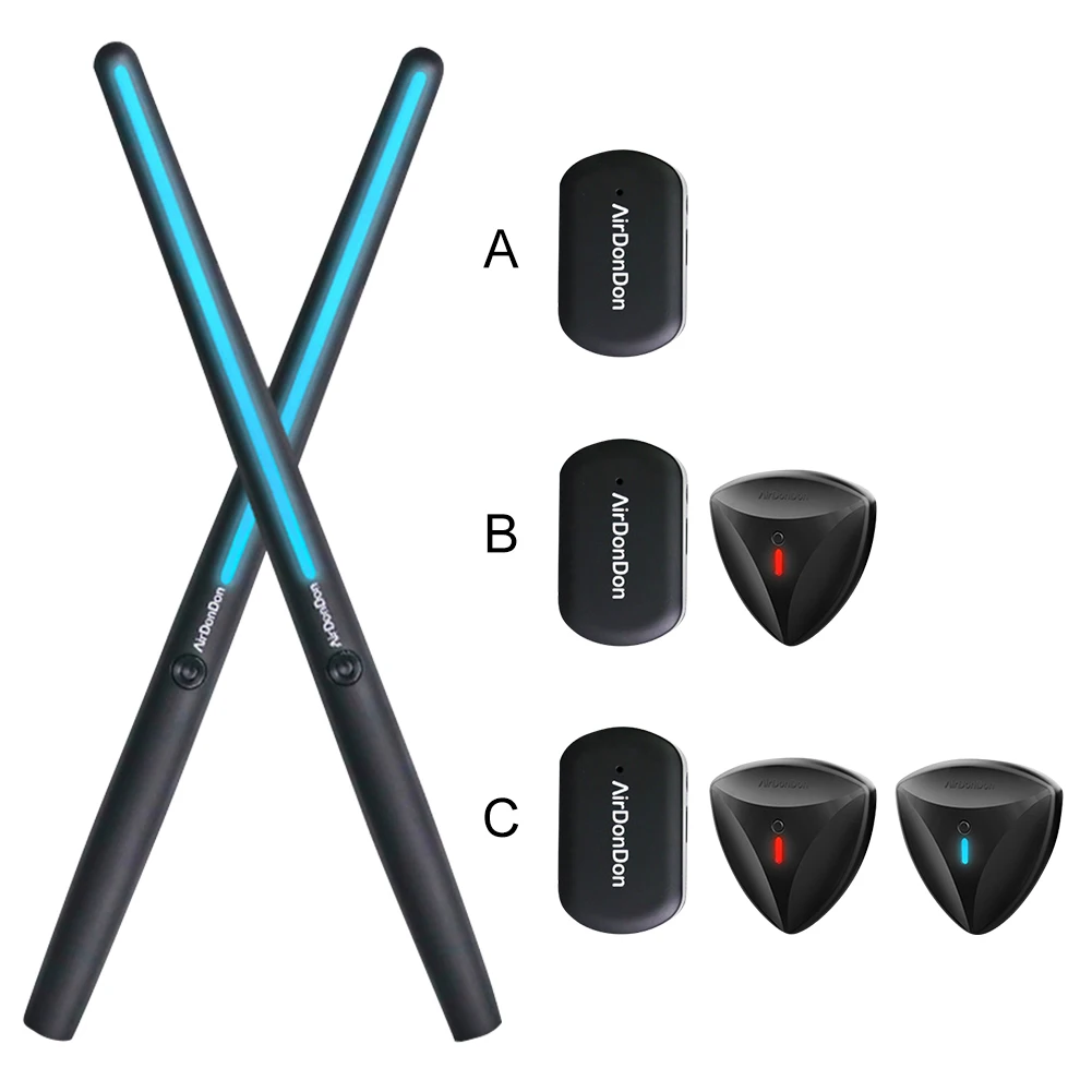 ชุดกลองลมแบบพกพา เซ็นเซอร์เท้ากลองลม อะแดปเตอร์กลองลมที่รองรับบลูทูธ เอฟเฟกต์สมจริงสำหรับมือใหม่และมืออาชีพ