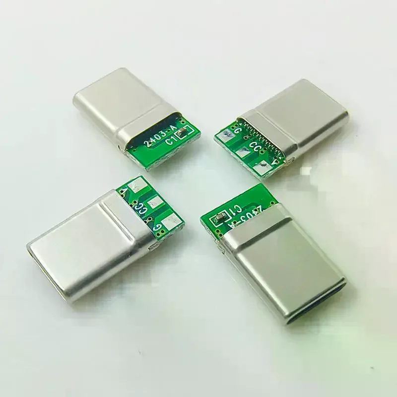 2/10 Sets PD 3Wire Charging Head 3Pin Male Type C Laptop Connector 3Solder Joint CC Pin CTOC5 With Capacitor Notebook Adapter