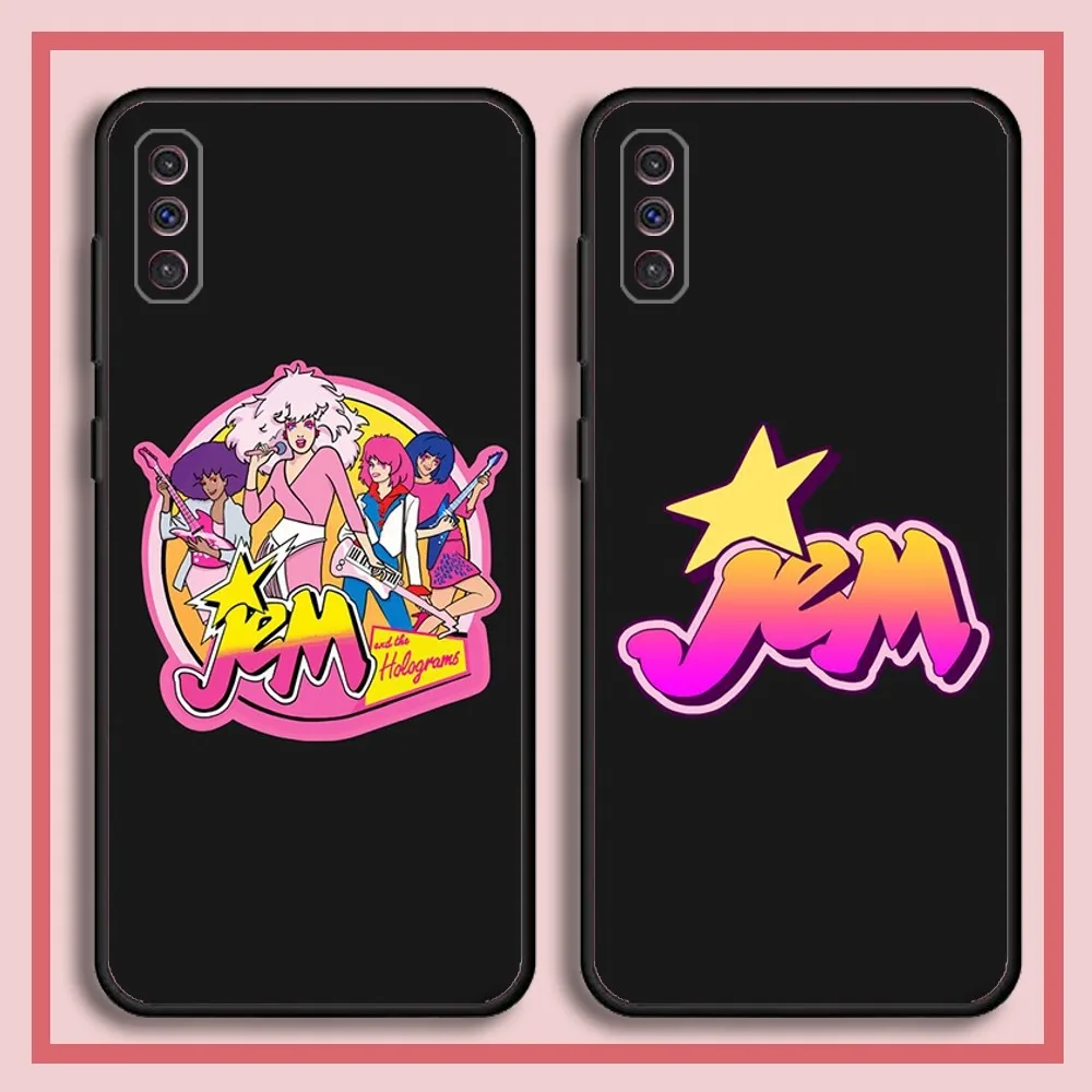 Jem And The Holograms Phone Case For Samsung S23,23,22,30,21,10,9,Note20 Ultra,Lite,Ultra,5G,Plus,FE,Black Soft Case