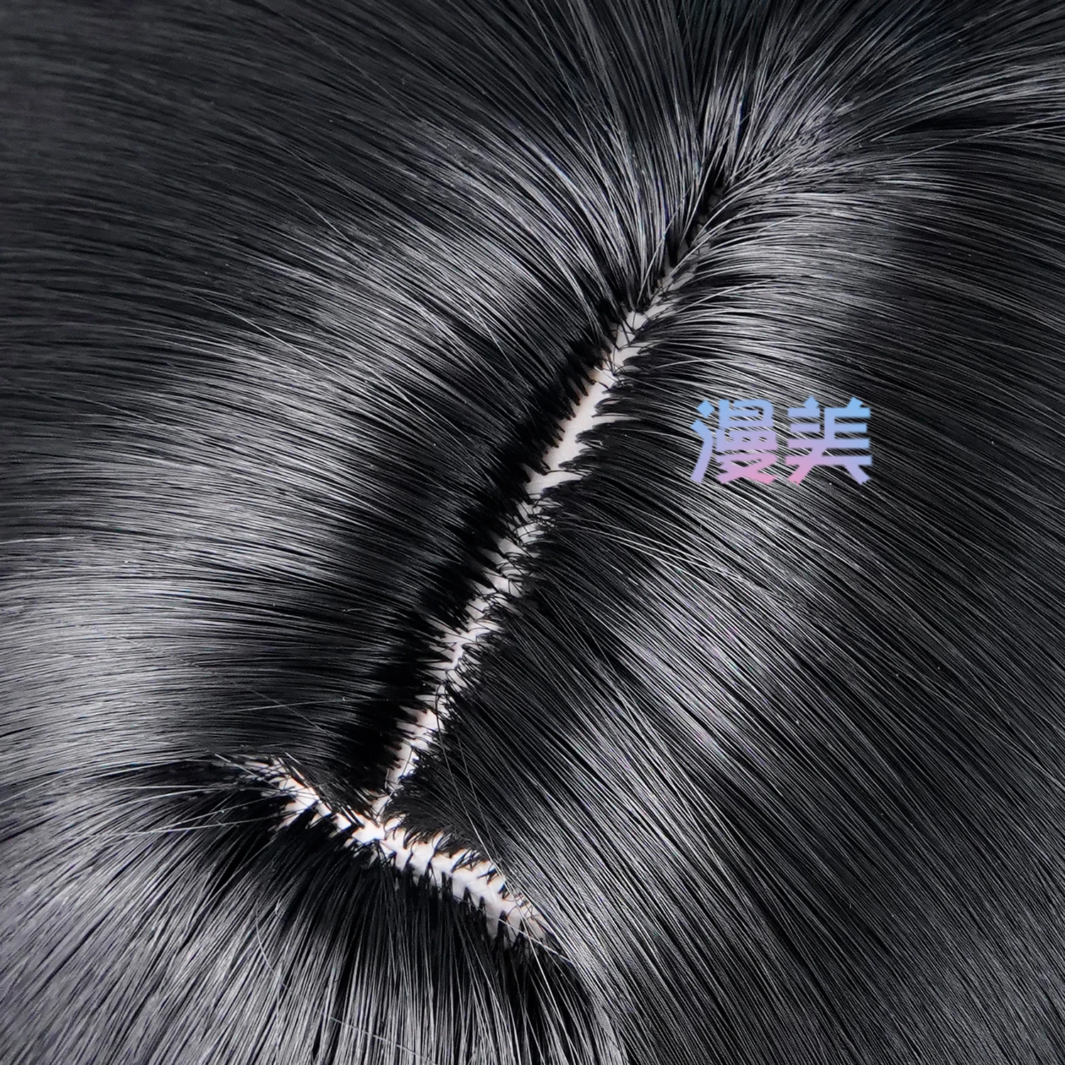 Ayano Aishi شعر مستعار تأثيري 53 سنتيمتر ذيل حصان أسود الباروكات مقاومة للحرارة الاصطناعية الشعر للنساء هالوين زي تأثيري شعر مستعار أنيمي #3