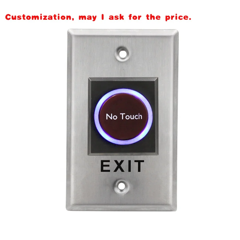 

на заказ. Без кнопки выхода. Бесконтактная система контроля доступа кнопок выхода для поверхностного монтажа.