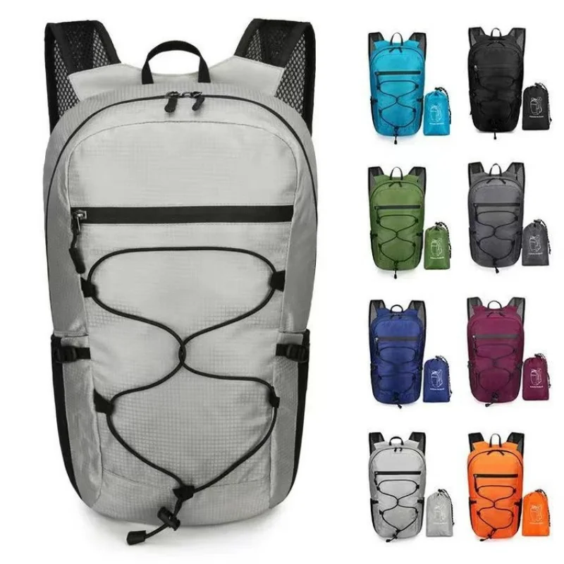 15L Outdoor Hiking Bag Foldable Waterproof Mountaineering Backpack Women Men Large Capacity Lightweight Hiking Travel Backpack