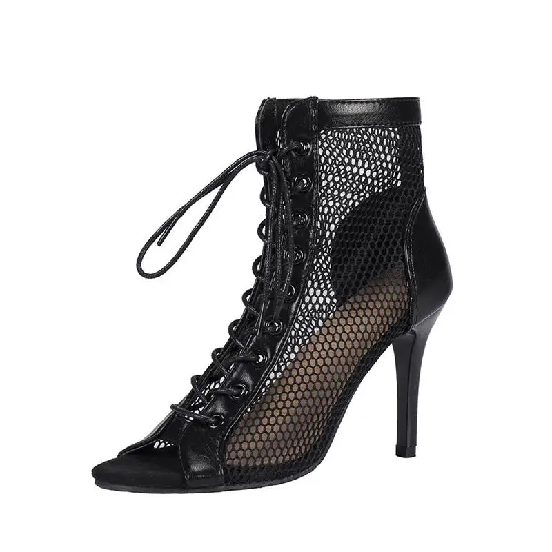 صنادل نسائية مثيرة بكعب عالٍ من Fimouth نعل خارجي مطاطي من جلد الثعبان