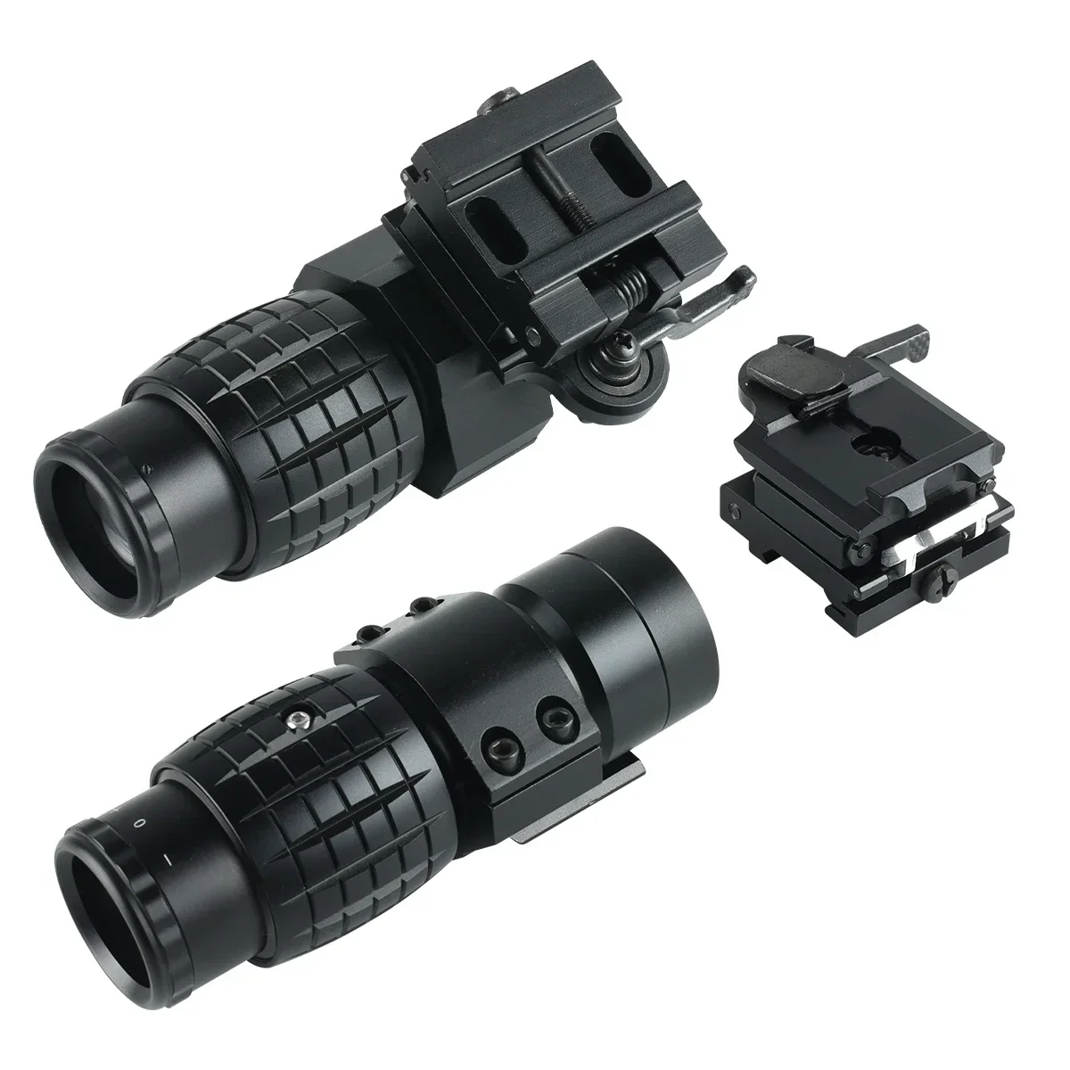 3x 4x 5x Magnifier Rifle Scopes Optics Red Dot Sight  with Flip-up Mount Up Cover Tactical Hunting Scope Fit 20MM Rail Mount