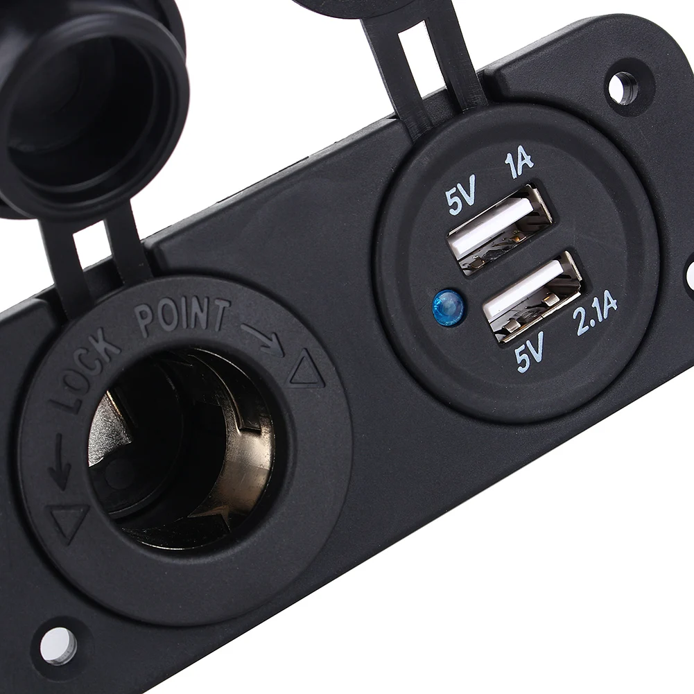 Universal Car Charger Dual USB Car Auto Cigar Lighter Socket Splitter 12V Charger Power Adapter Outlet view 6