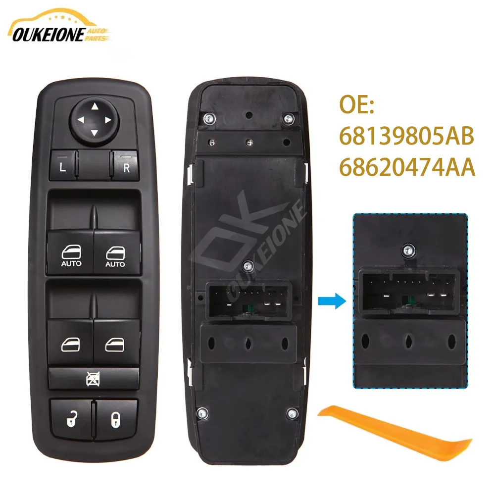 For Dodge Charger Ram Chrysler 200 300 4-Door 2011 2012-2016 Front Left Electric Window Control Switch 68139805AB 68620474AA
