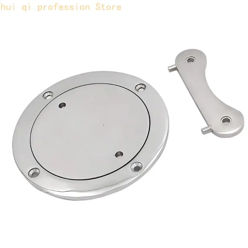 Bootsdeck-Zugangsplatte aus Edelstahl 316 mit Gewindedeckel H8WE – Detail 7