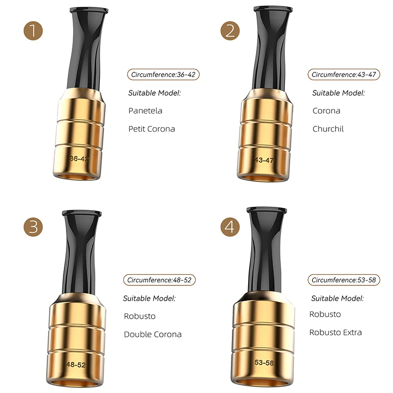 ที่กรองปลายบุหรี่ซิการ์แบบโลหะ อลูมิเนียม