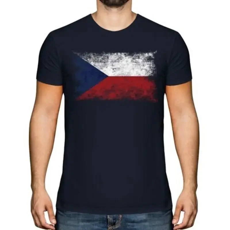 Tschechische Republik Distressed Flagge Herren Top ? Eská FußBall? Esko
