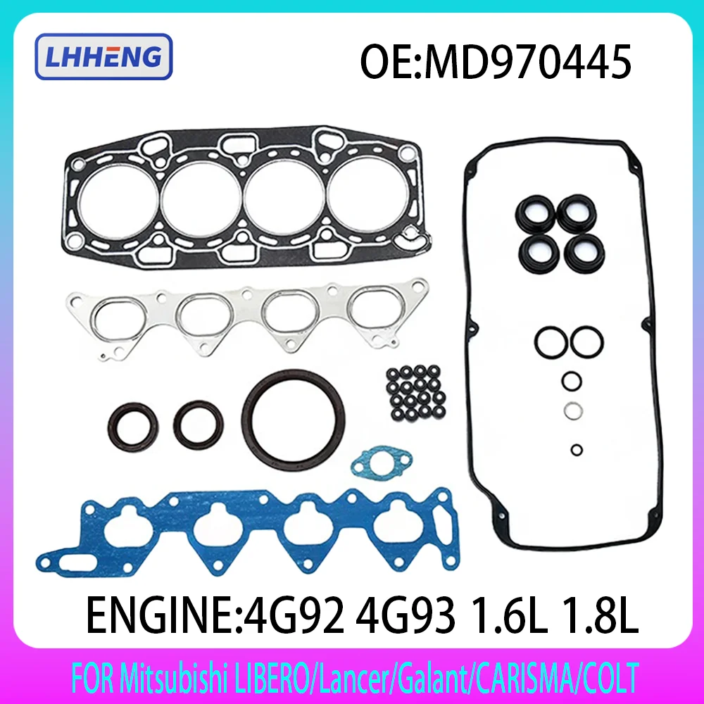 

Cylinder Head Gasket Engine Valve Gasket Set MD970445 for Mitsubishi 4G92 4G93 4G63 1.6L 1.8L 2.0L Petrol DOHC SOHC 1997-2006