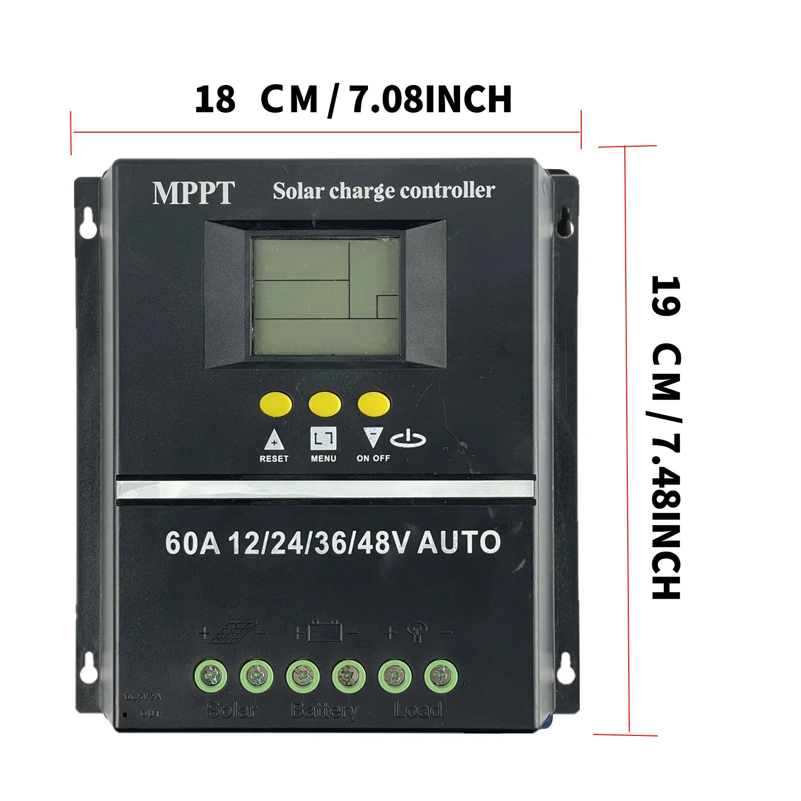 Solar Charge Controller 100A Solar Charge Controller 12V 24V 36V 48V Auto MPPT Focusing Regulator with Dual USB LCD Display