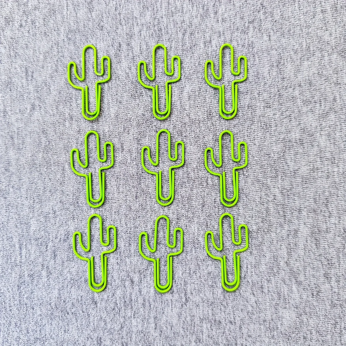 15/30 قطعة من مشابك الورق على شكل صبار أخضر - لوازم وهدايا مكتبية معدنية لطيفة، مشابك معدنية متينة لتنظيم المستندات