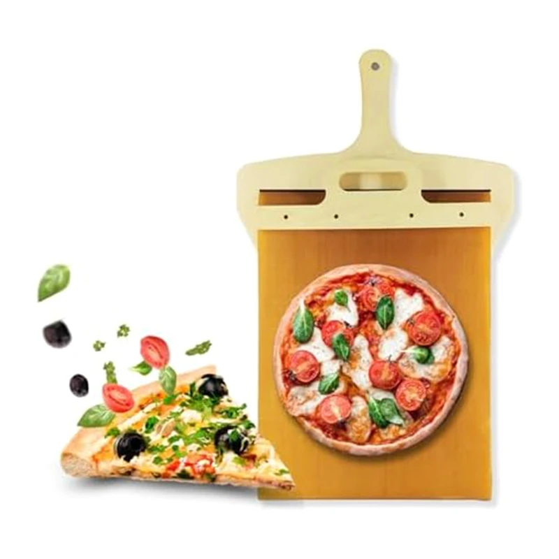 Sliding Pizza Peel - Peel Non-Stick Easy Transfer For Pizza Dough, Sliding Pizza Shovel With Handle, Pizza Spatula