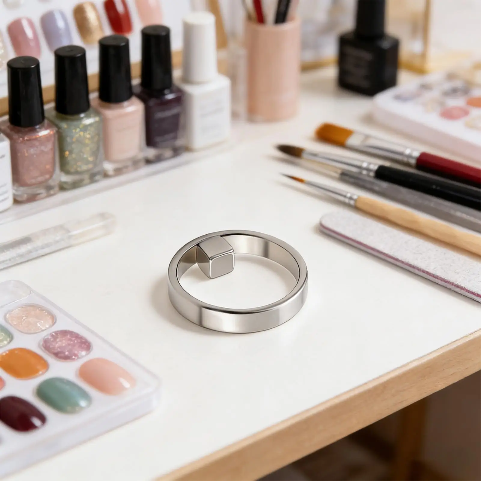 Herramienta Magnética para Arte de Uñas Ojo de Gato, Generador Automático de Efecto Ojo de Gato Ovalado, Kit DIY para Arte de Uñas en Casa o Salón, Herramienta Magnética Potente para Gel de Uñas