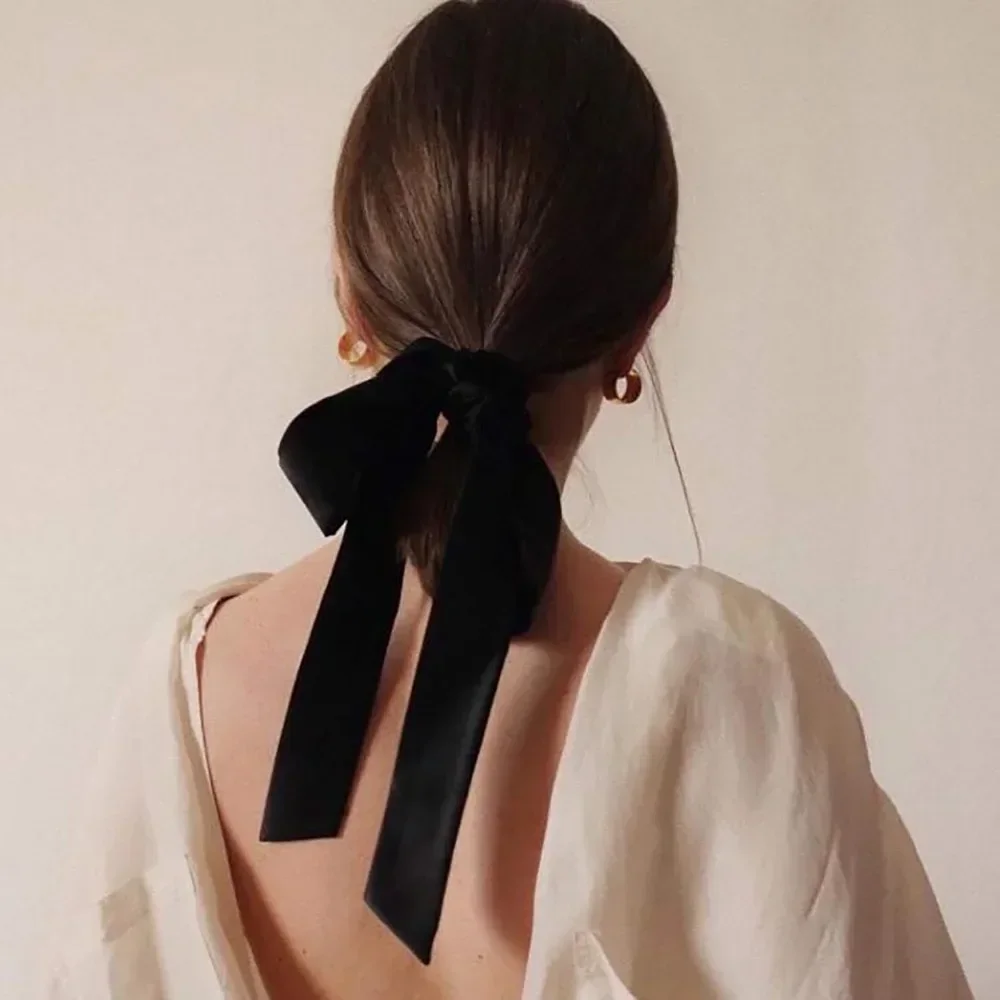 

Black Velvet Bow Hair Ties, Headbands for Women Girls, Elegant Hair Rope Hair Styling Accessories, Hair Band Set, Gifts for Mom