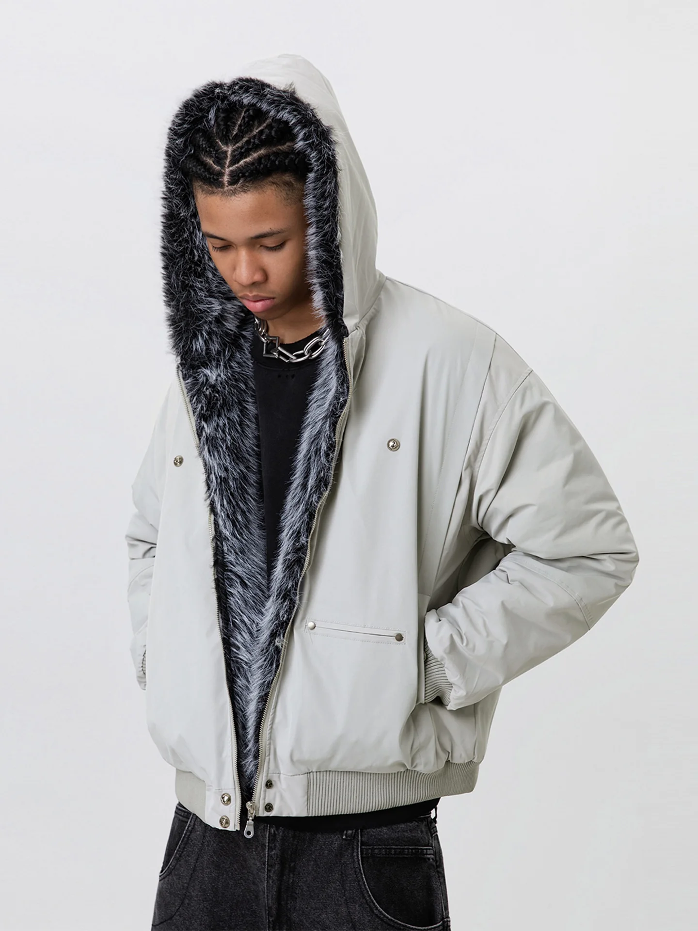 

Утепленное зимнее хлопковое пальто Cleanfit с капюшоном, теплым меховым воротником, женское, повседневное, с длинными рукавами, стандартной длины