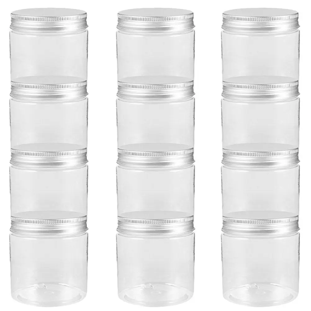 

Мини-банки Мейсона с алюминиевыми крышками, прозрачные пластиковые контейнеры для хранения джема, меда, специй, прозрачные банки для меда