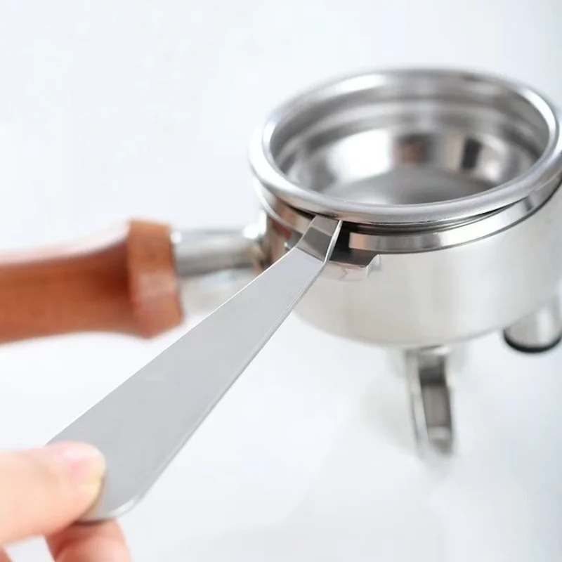 Kaffeemaschine Griff Filter Entferner Edelstahl Pulver Schüssel Demontage Werkzeuge Espresso Siebträger Korb Separator