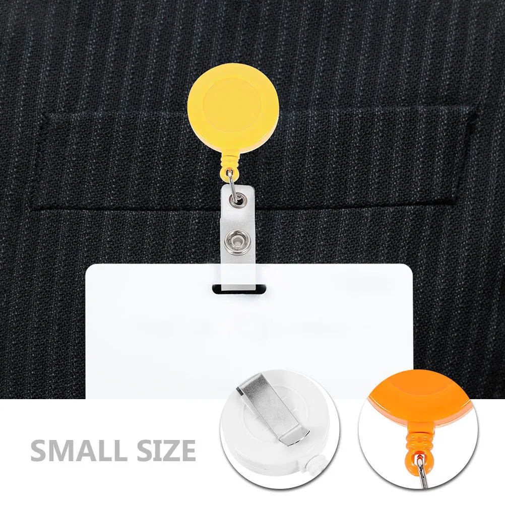 

9Pcs Retractable Id Card Holders with Reel Clip for Convenient Scanning Swiping Id Card Holder Badge Reel Badge Clip
