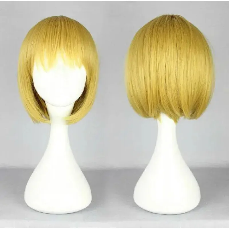 30 см аниме парик атака на Титанов Armin Arlart Косплей золотой парик
