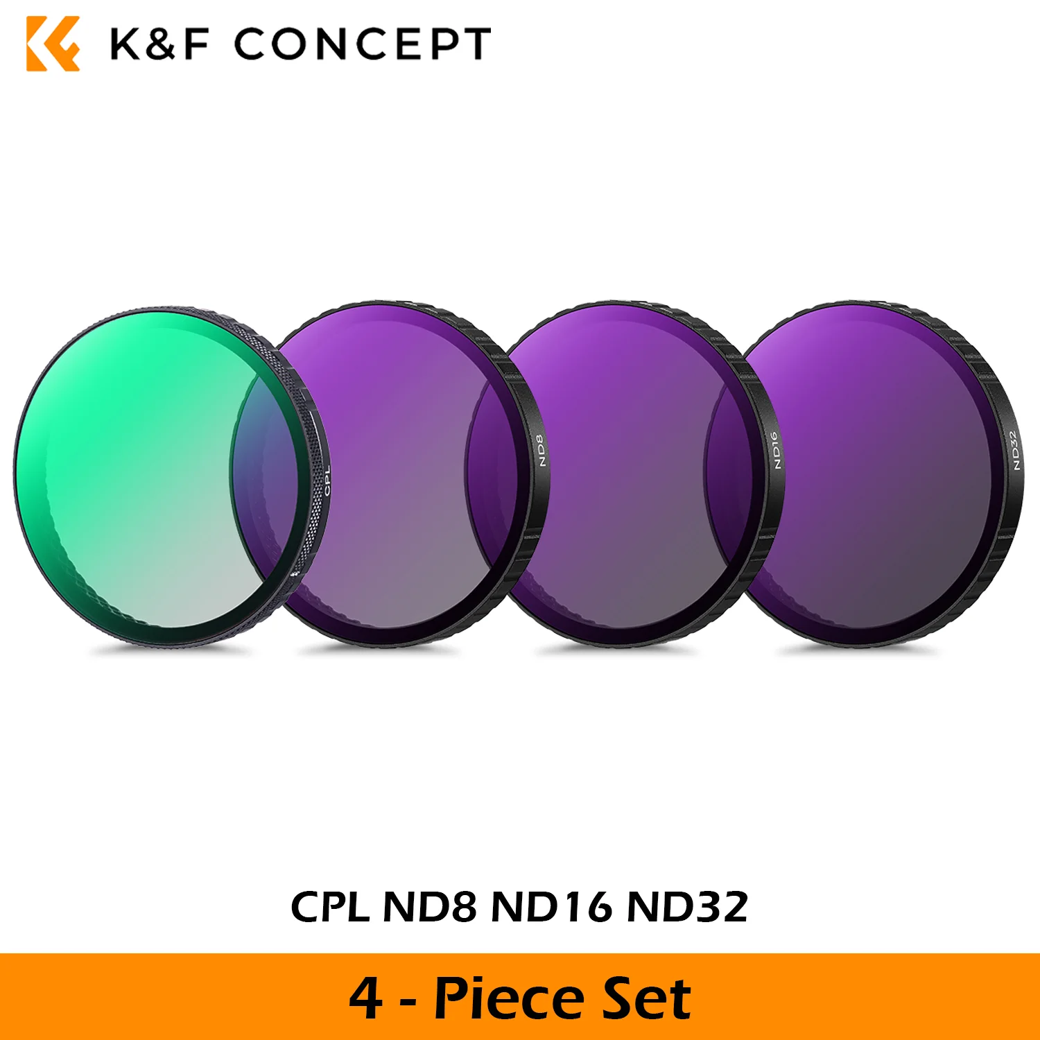 K&F CONCEPT Filterset voor DJI Osmo Action 6 – Inclusief Variabele ND PL CPL Zwarte Diffuser 1/4 en Vaste ND4 ND8 ND16 ND32 ND64