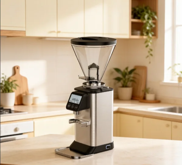 Commercial Electric Coffee Grinder Machine With Conical Burr ABS Plastic Housing Touch Control For Hotel & Houseuse Use