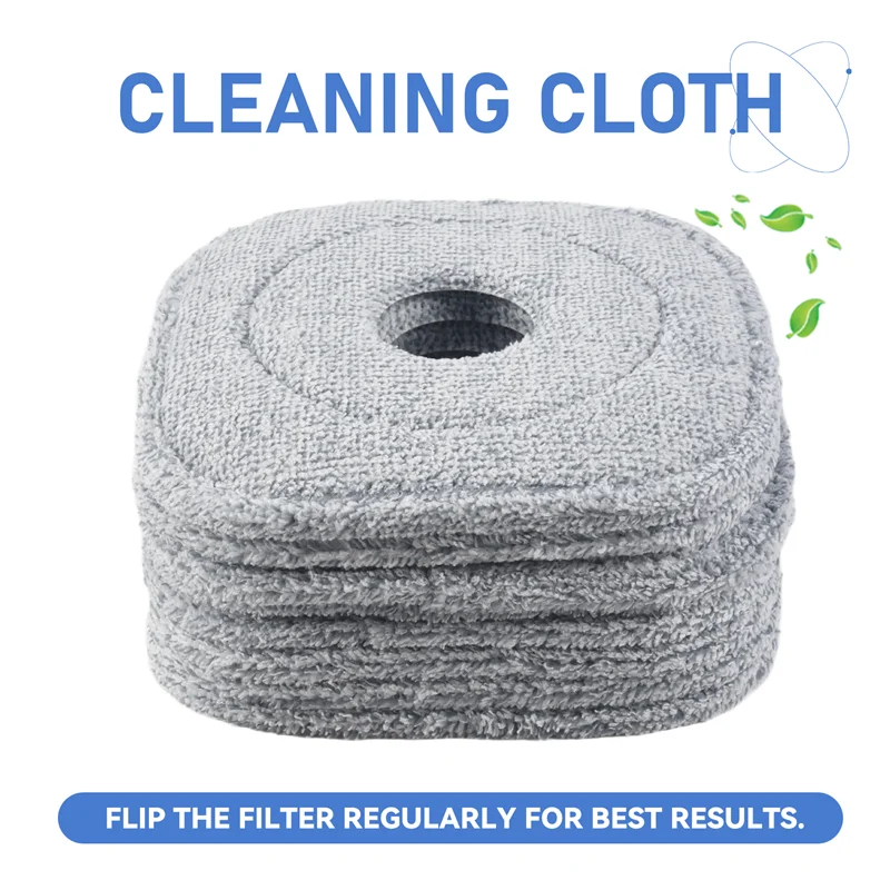 AA81-8Pcs Mop Cloth For Joybos Mop Squeeze Mop Automatic Separation Rotating Cleaning Floors Mop Pads Cloth