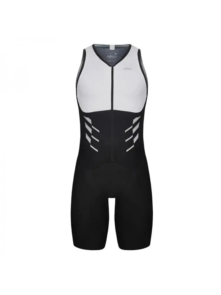 AliExpress NONE 2023 Roka Mens Short Sleeveless Cycling Skinsuit Triathlon Suit Mtb Tights Bike Clothing Ropa Ciclismo Running Bodysuit Jumpsuit